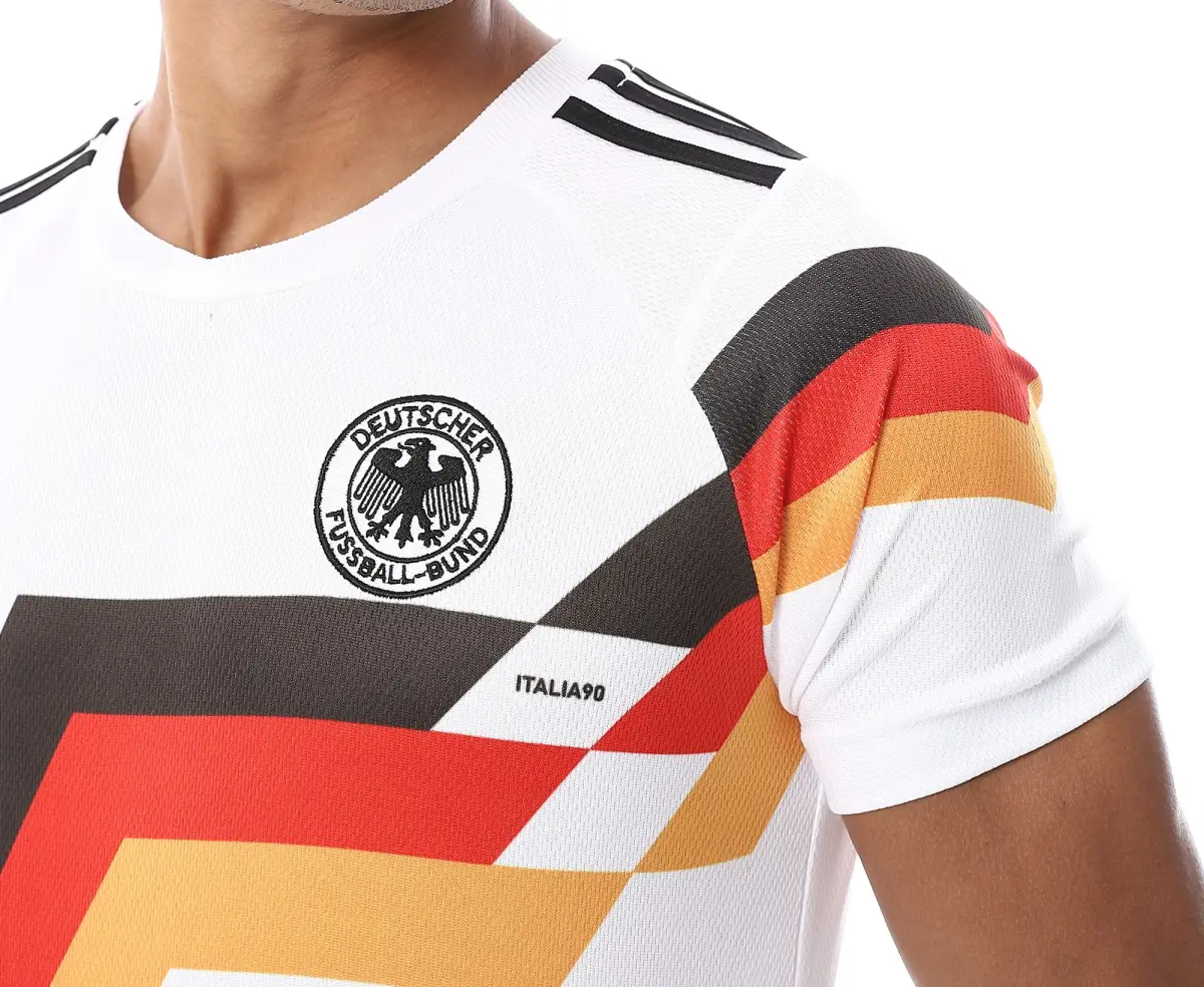 Germany 1990 Home Jersey with stitched logos