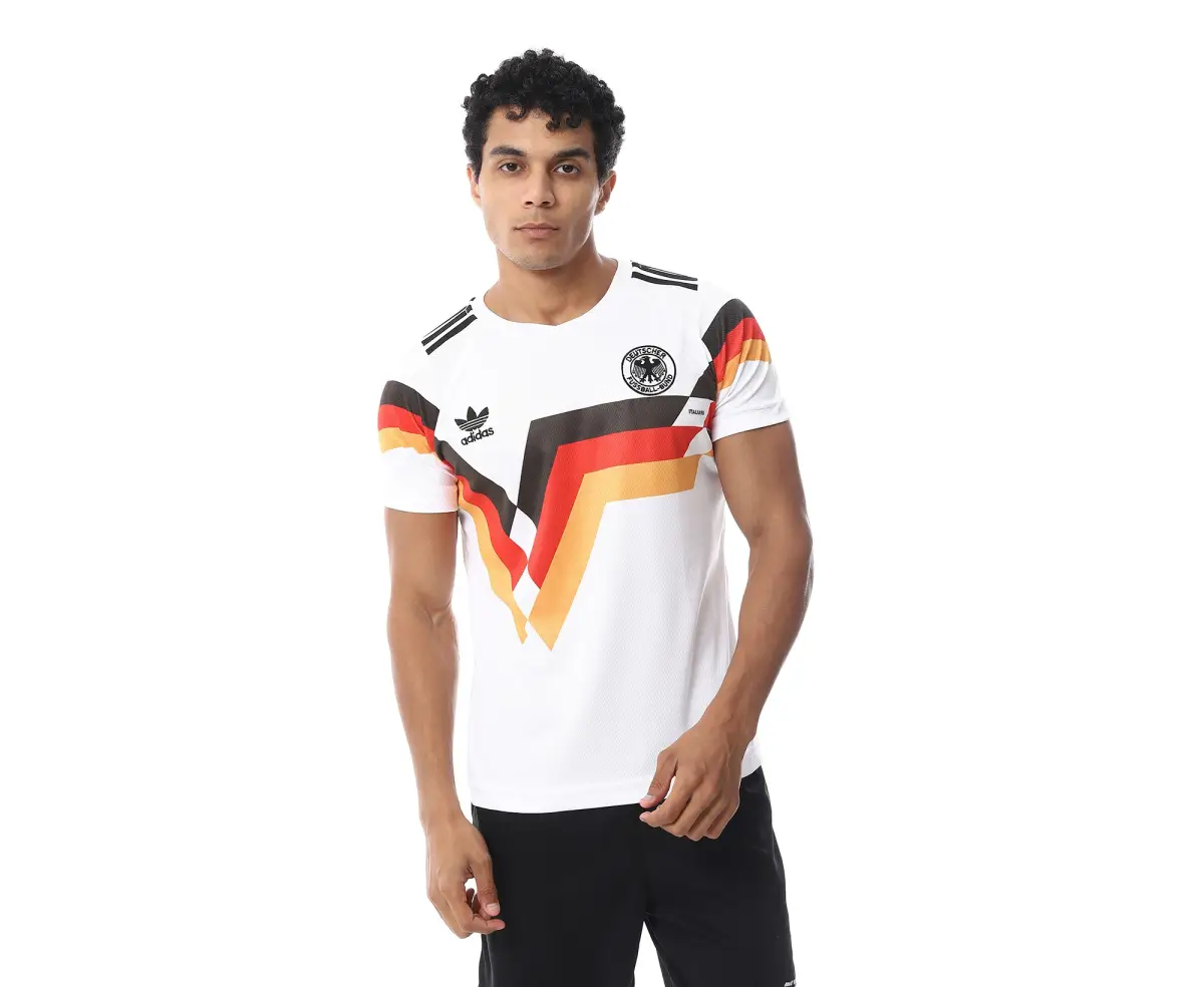 Germany 1990 Home Jersey with stitched logos