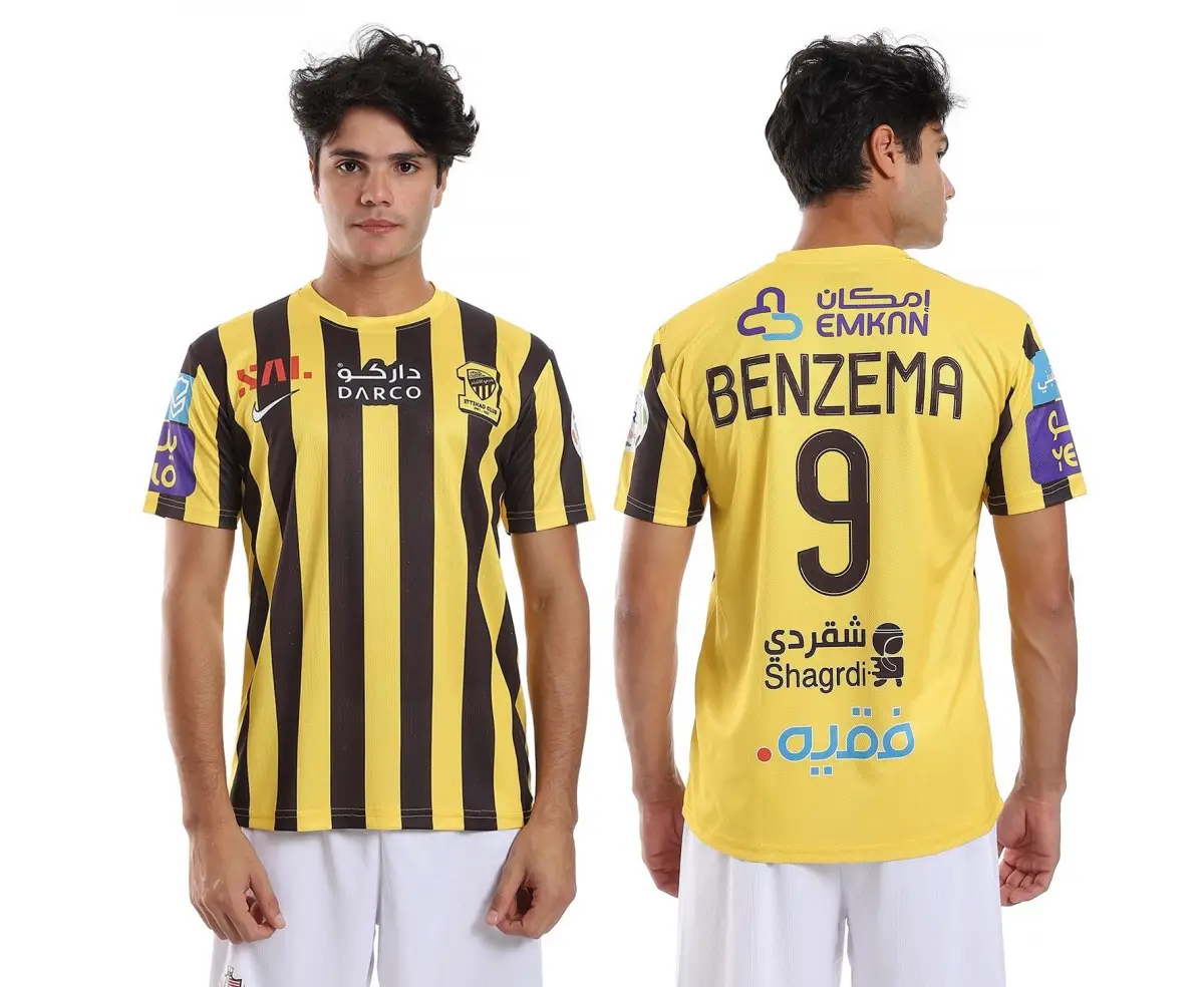 قميص اتحاد جدة الأساسي 2022/23 مع طباعة بنزيما 9 (عرض خاص)