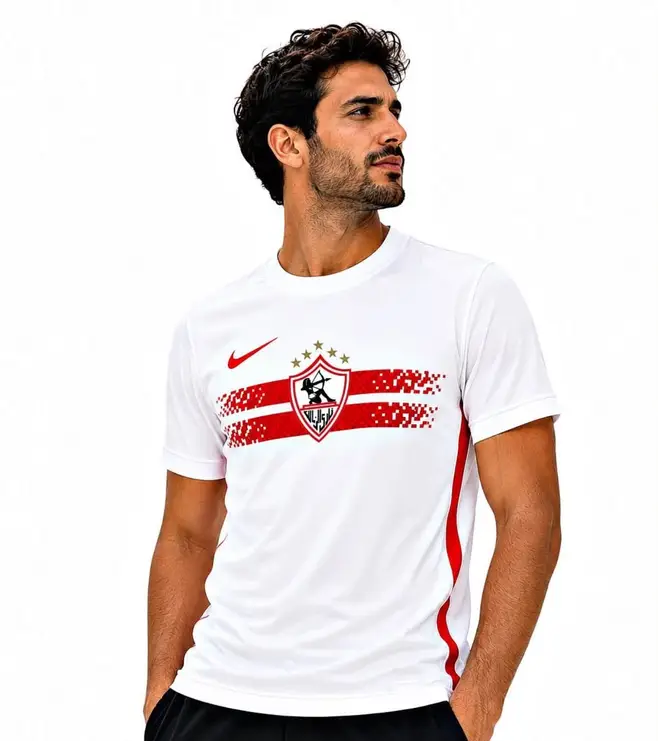 قميص الزمالك الأساسي 2026/27 بشعارات ثري دي TH-133