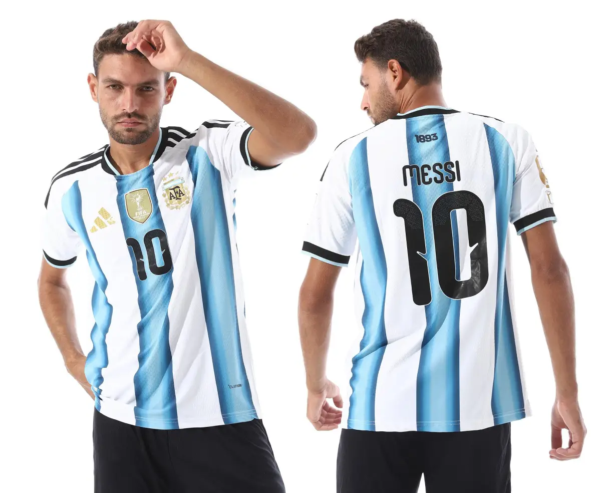 قميص منتخب الأرجنتين الأساسي 2026/27 مع طباعة ميسي 10 - نسخة كأس العالم PE-35